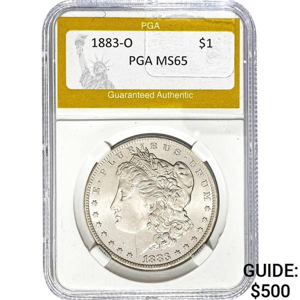 1883-O Morgan Silver Dollar PGA MS65
