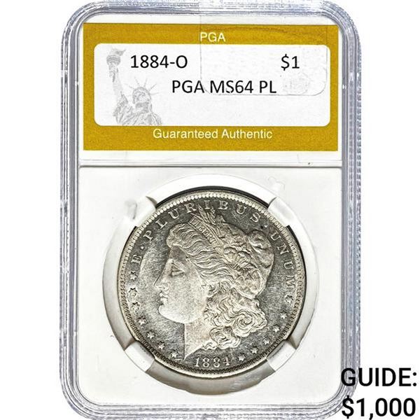 1884-O Morgan Dollar PGA MS64 PL