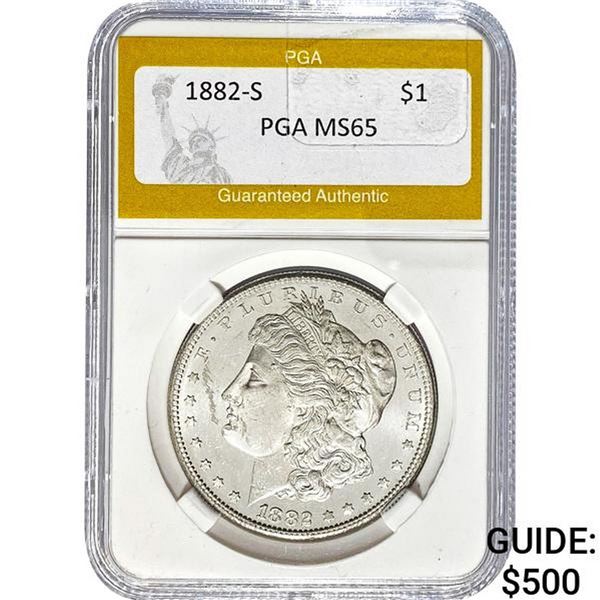 1882-S Morgan Dollar PGA MS65