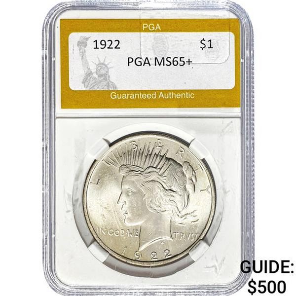 1922 Peace Dollar PGA MS65+