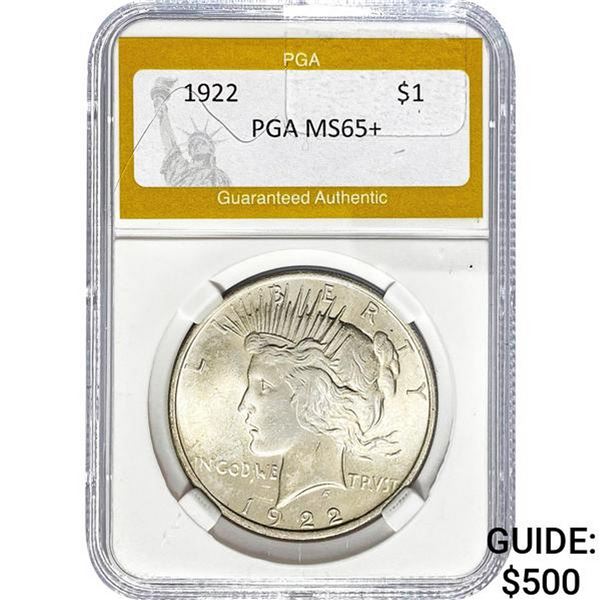1922 Peace Dollar PGA MS65+