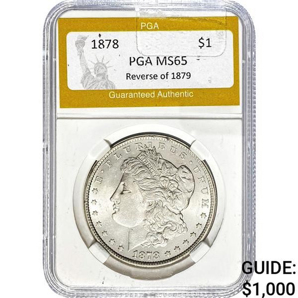1878 Rev 79 Morgan Dollar PGA MS65