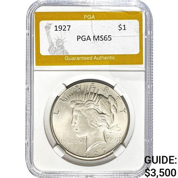 1927 Peace Dollar PGA MS65