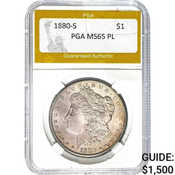 1880-S Morgan Dollar PGA MS65 PL