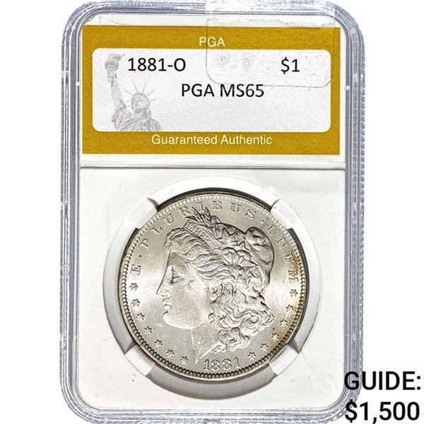 1881-O Morgan Dollar PGA MS65