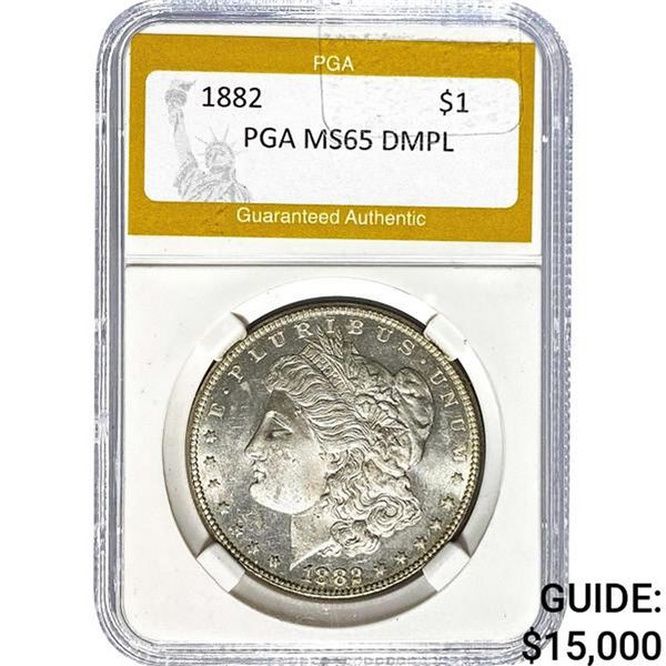 1882 Morgan Silver Dollar PGA MS65 DMPL