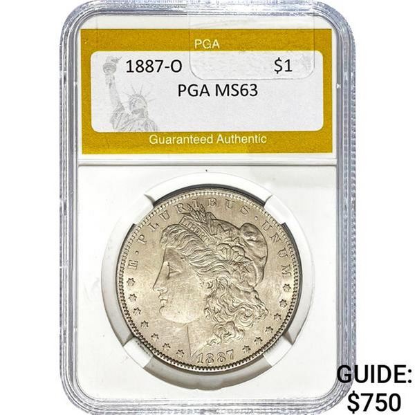 1887-O Morgan Dollar PGA MS63