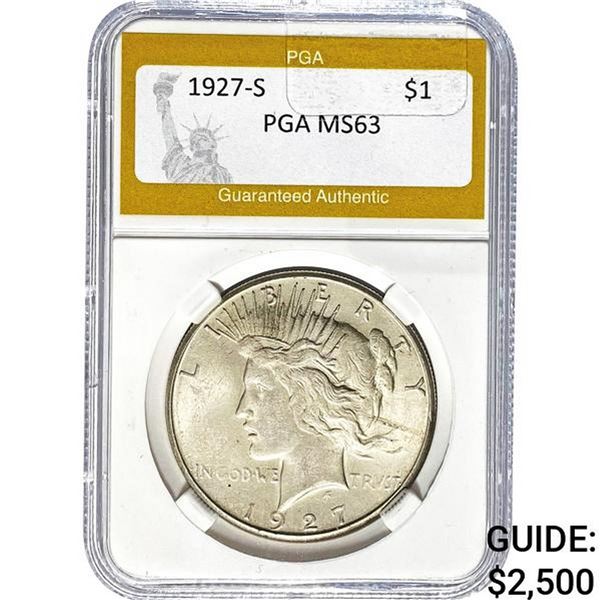 1927-S Peace Dollar PGA MS63