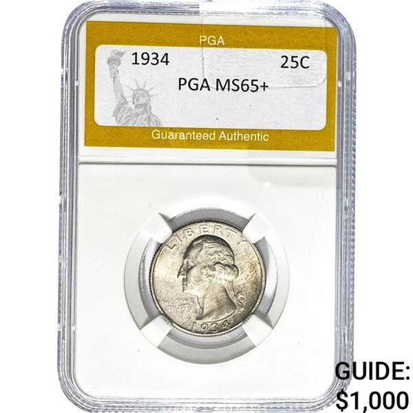 1934-D Washington Quarter PGA MS65+