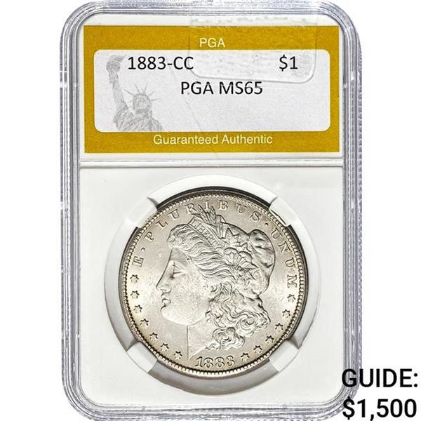 1883-CC Morgan Dollar PGA MS65