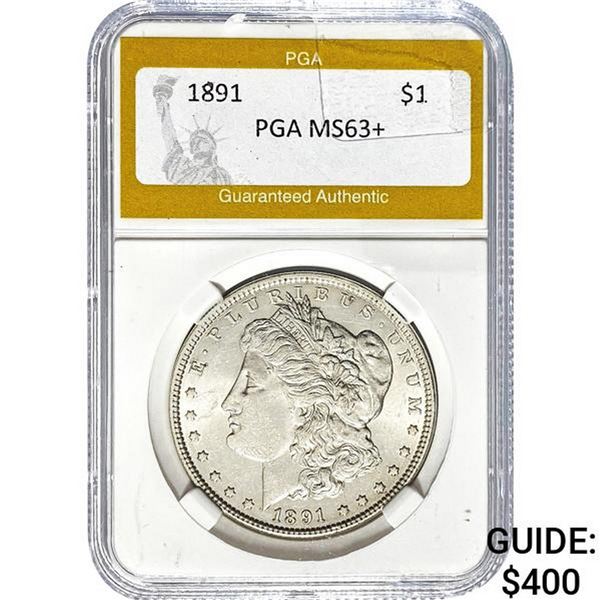 1891 Morgan Silver Dollar PGA MS63+