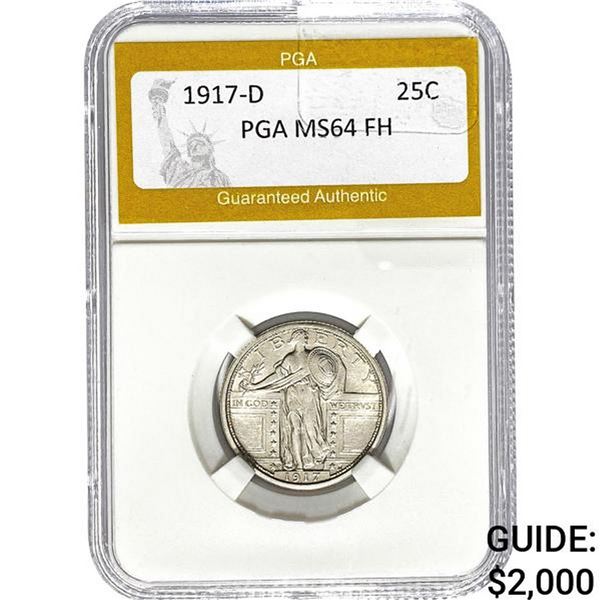 1917-D Standing Liberty Quarter PGA MS64