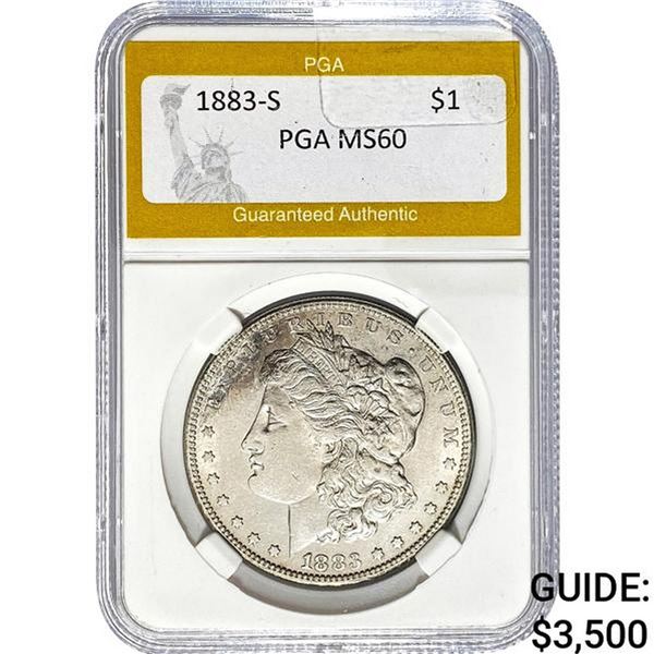 1883-S Morgan Silver Dollar PGA MS60