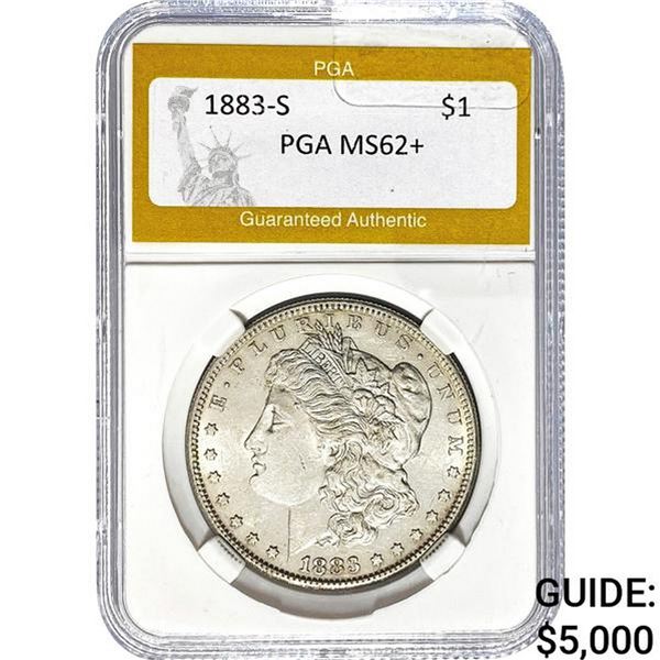 1883-S Morgan Dollar PGA MS62+