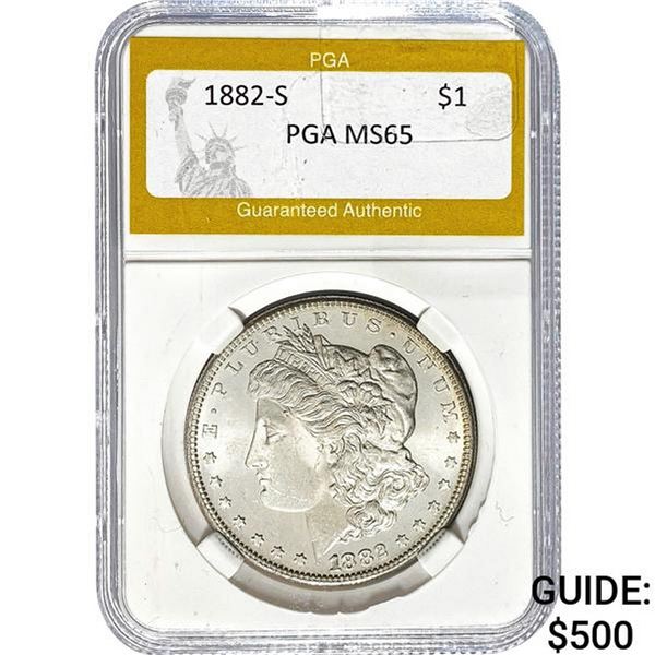 1882-S Morgan Silver Dollar PGA MS65