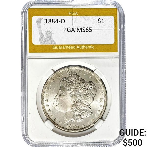 1884-O Morgan Dollar PGA MS65