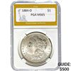 Image 1 : 1884-O Morgan Dollar PGA MS65