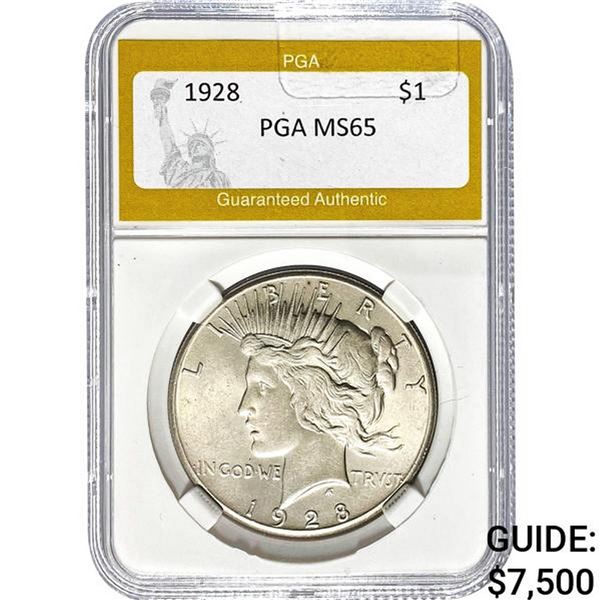 1928 Peace Dollar PGA MS65
