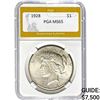 Image 1 : 1928 Peace Dollar PGA MS65