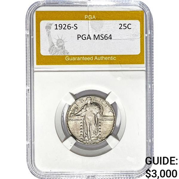 1926-S Standing Liberty Quarter PGA MS64