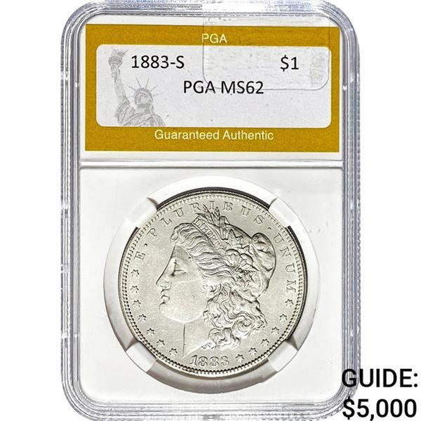 1883-S Morgan Silver Dollar PGA MS62