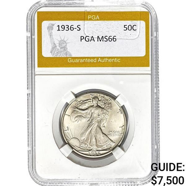 1936-S Walking Liberty Half Dollar PGA M