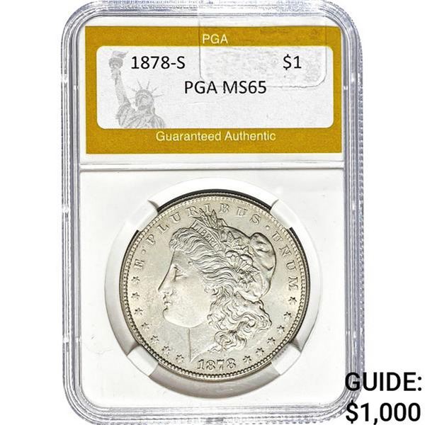 1878-S Morgan Dollar PGA MS65