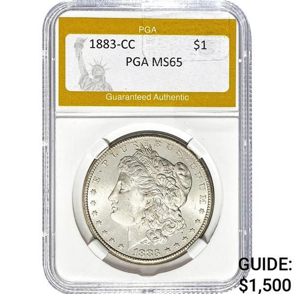 1883-CC Morgan Dollar PGA MS65