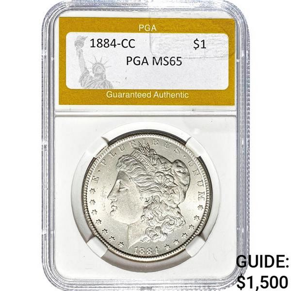 1884-CC Morgan Silver Dollar PGA MS65