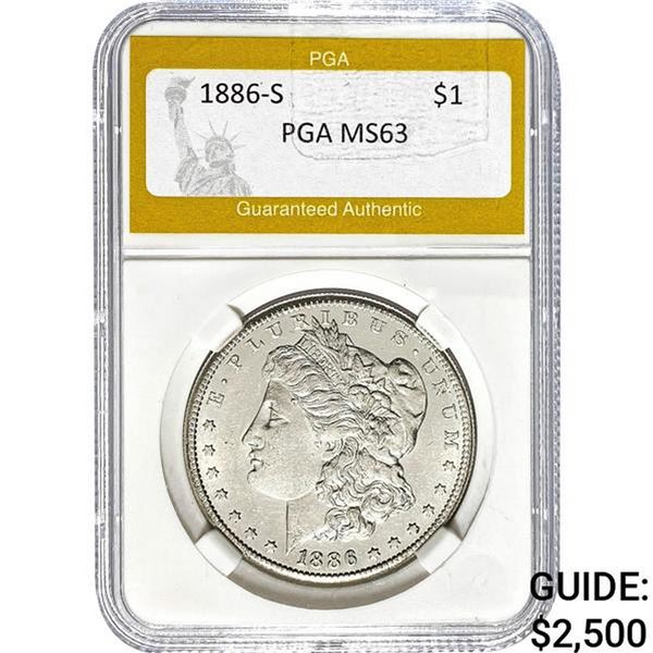 1886-S Morgan Dollar PGA MS63
