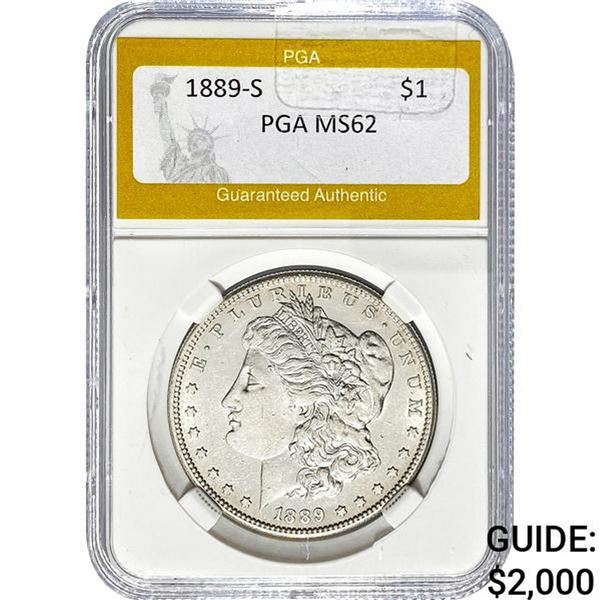 1889-S Morgan Dollar PGA MS62