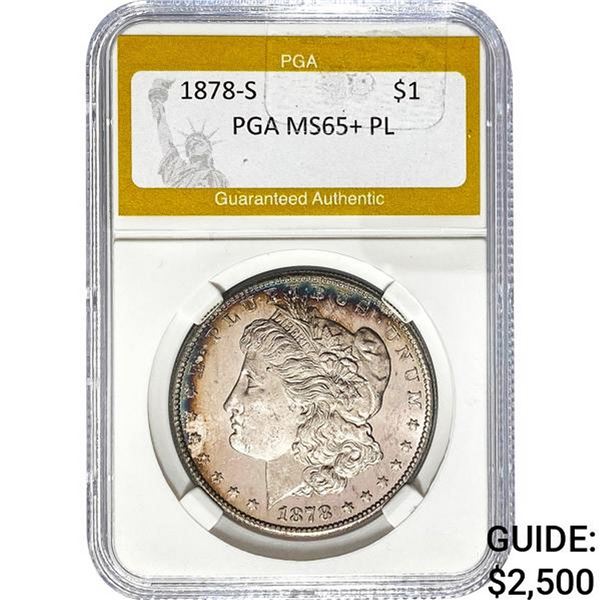 1878-S Morgan Dollar PGA MS65+ PL