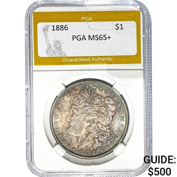 1886 Morgan Silver Dollar PGA MS65+