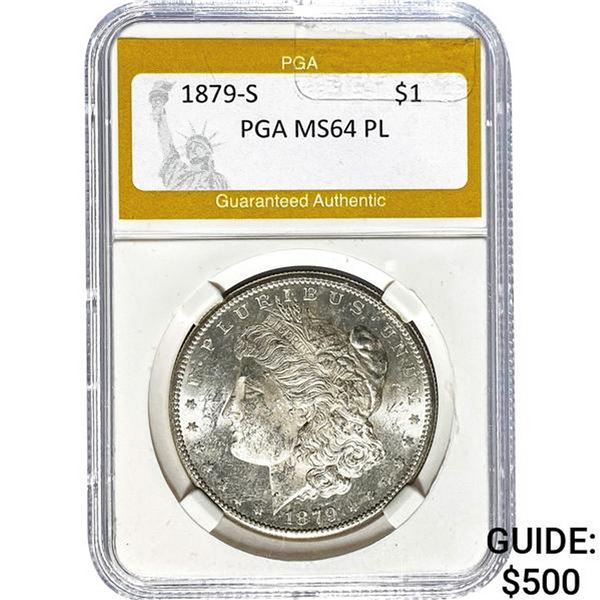 1879-S Morgan Dollar PGA MS64 PL