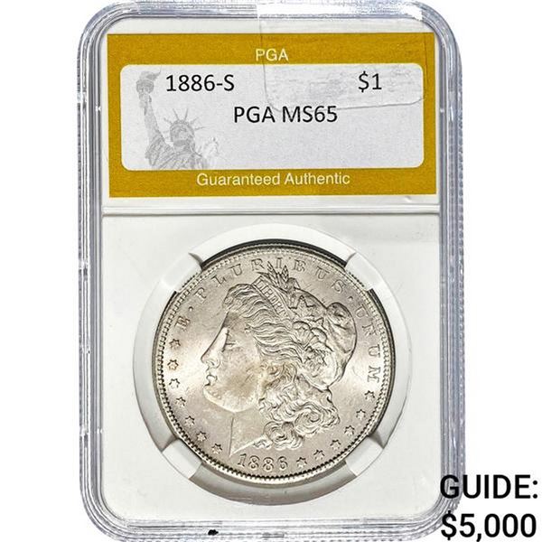 1886-S Morgan Dollar PGA MS65