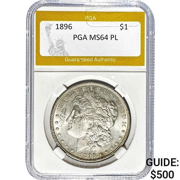 1896 $1 Morgan Dollar PGA MS64 PL