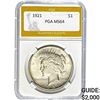 Image 1 : 1921 Peace Dollar PGA MS64