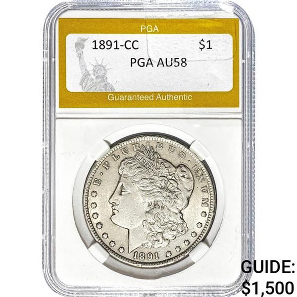 1891-CC Morgan Dollar PGA AU58