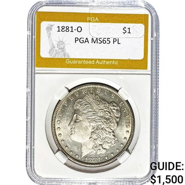 1881-O Morgan Dollar PGA MS65 PL