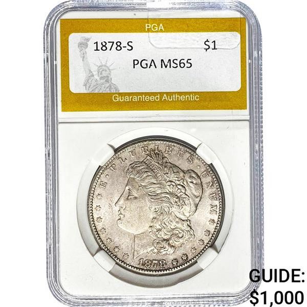 1878-S Morgan Dollar PGA MS65