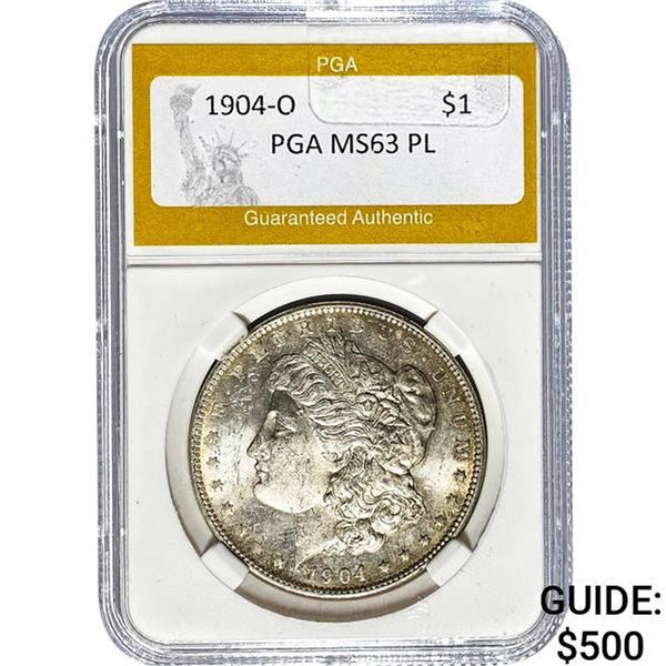 1904-O Morgan Dollar PGA MS63 PL