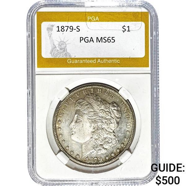 1879-S Morgan Silver Dollar PGA MS65