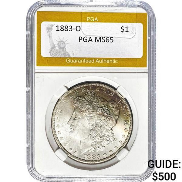1883-O Morgan Dollar PGA MS65