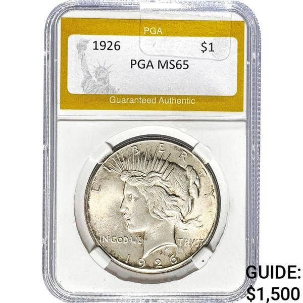1926 Peace Dollar PGA MS65