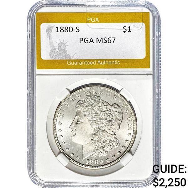 1880-S Morgan Silver Dollar PGA MS67