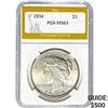 Image 1 : 1934 Peace Dollar PGA MS63