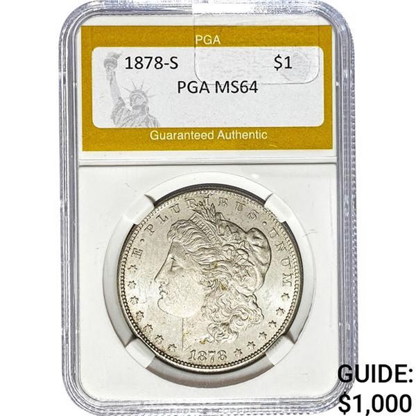 1878-S Morgan Dollar PGA MS64