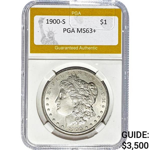 1900-S Morgan Silver Dollar PGA MS63+