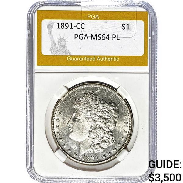 1891-CC Morgan Dollar PGA MS64 PL