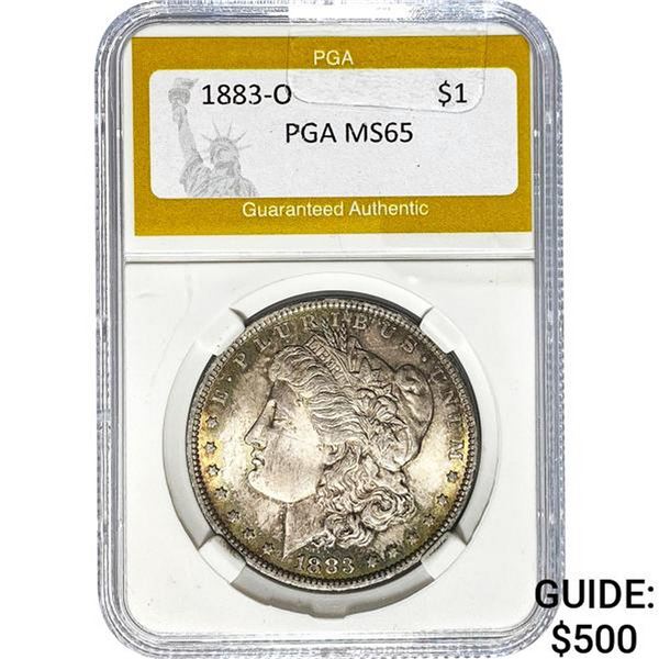 1883-O Morgan Dollar PGA MS65